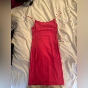 pink zara dress women’s medium but also fits small